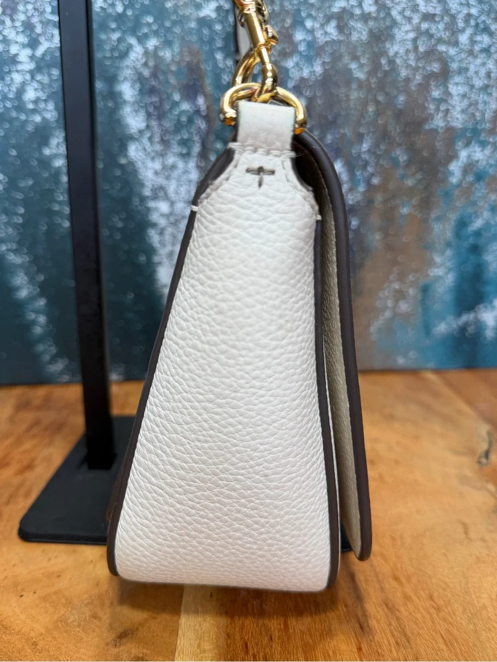 Tory Burch Quiet Luxury Thea Pebbled Leather Flap Crossbody New Ivory